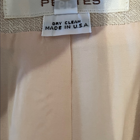 NWT Saville Suit Skirt & Blazer Classic Business Style Beige/Cream 6P Vintage - Picture 3 of 16